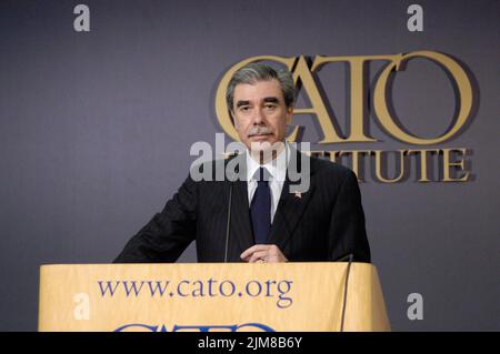 Büro des Sekretärs (Carlos Gutierrez) - Cato-Ansprache Stockfoto