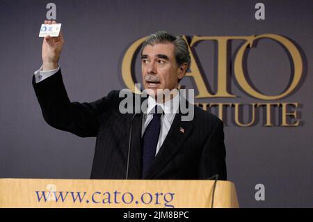 Büro des Sekretärs (Carlos Gutierrez) - Cato-Ansprache Stockfoto