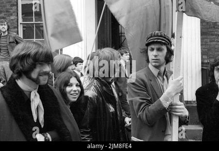 demonstrationsmarsch, Liverpool, Großbritannien. 1970 Stockfoto