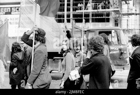 demonstrationsmarsch, Liverpool, Großbritannien. 1970 Stockfoto