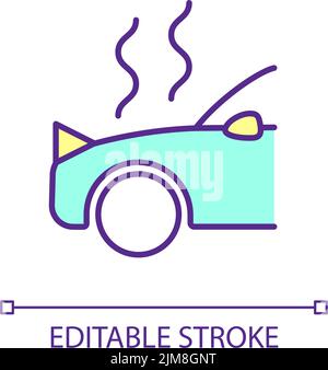 Überhitztes Auto-RGB-Farbsymbol Stock Vektor