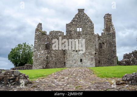 Das wunderschöne Tully Castle von Enniskillen, County Fermanagh in Nordirland. Stockfoto