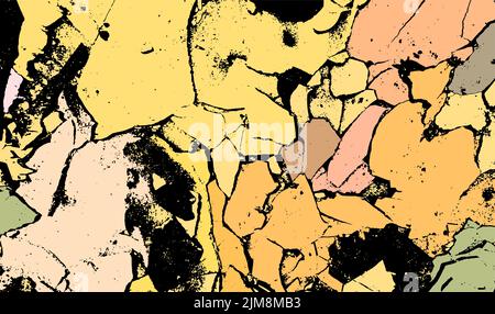 Brauner rissiger Hintergrund. Trockenes Land. Vektorgrafik Stock Vektor