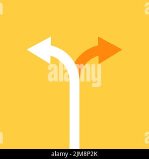 Pfeil, zwei-Wege-Richtung Symbol Vektor Wahl der Weg Konzept für Ihre Website-Design, Logo, App, UI.Illustration Stock Vektor