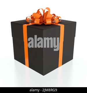 Schwarzen Geschenkkarton Stockfoto