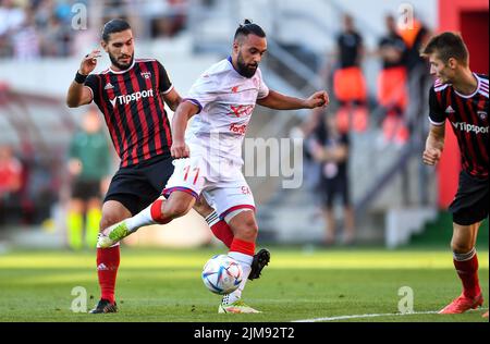 Trnava, Slowakei. 04. August 2022. IVI Lopez während des Spiels der UEFA Conference League Second Qualifying Round First Leg zwischen dem FC Spartak Trnava und Rakow Czestochowa am 4. August 2022 in Trnava, Slowakei. (Foto by PressFocus/Sipa USA)France OUT, Poland OUT Credit: SIPA USA/Alamy Live News Stockfoto