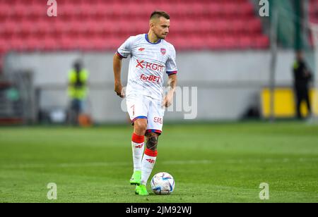 Trnava, Slowakei. 04. August 2022. Fran Tudor während des Spiels der zweiten Qualifikationsrunde der UEFA Conference League First Leg zwischen dem FC Spartak Trnava und Rakow Czestochowa am 4. August 2022 in Trnava, Slowakei. (Foto by PressFocus/Sipa USA)France OUT, Poland OUT Credit: SIPA USA/Alamy Live News Stockfoto