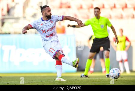 Trnava, Slowakei. 04. August 2022. IVI Lopez während des Spiels der UEFA Conference League Second Qualifying Round First Leg zwischen dem FC Spartak Trnava und Rakow Czestochowa am 4. August 2022 in Trnava, Slowakei. (Foto by PressFocus/Sipa USA)France OUT, Poland OUT Credit: SIPA USA/Alamy Live News Stockfoto