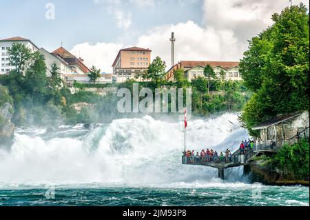 Rheinfall in der Schweiz Stockfoto