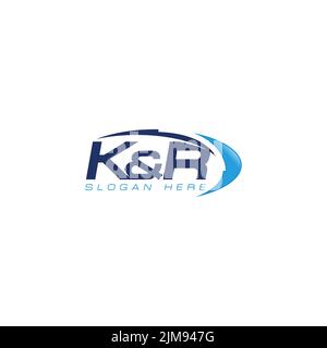 KR Buchstaben abstraktes Logo Design Symbol. Vektorgrafik EPS.8 EPS.10 Stock Vektor