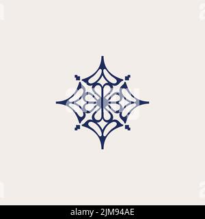 Abstraktes Ornament Logo Icon Vektor-Design. Elegantes Premium Ornament Vektor-Logo-Symbol. Vektorgrafik EPS.8 EPS.10 Stock Vektor