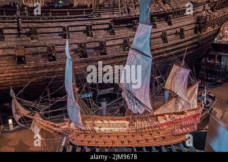 Modell Der Vasa Im Museum Stockholm Schweden Stockfoto