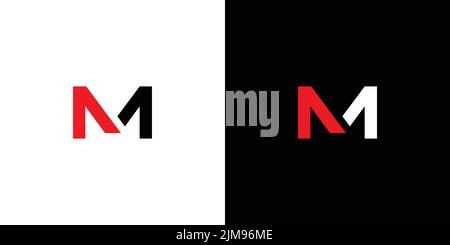 Modernes und professionelles Letter M1 Initial Logo Design Stock Vektor