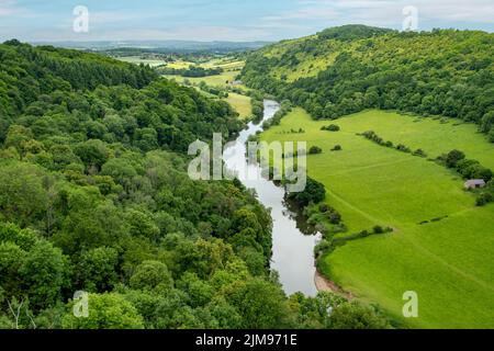 River Wye aus Symonds Yat Rock, Herefordshire, England Stockfoto