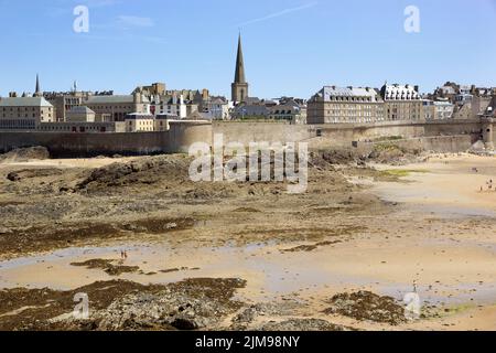 Saint Malo an der Küste der französischen Bretagne Stockfoto