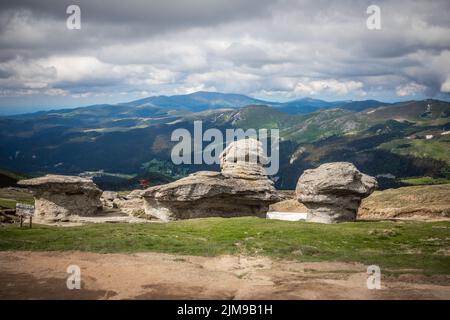 Felserosion auf dem Plateau des Bucegi Natural Park Stockfoto