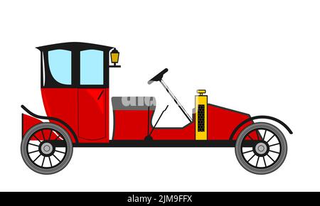 Retro-Auto auf Weiß Stock Vektor