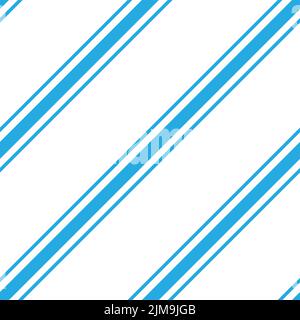 Nahtlose, einfache Tapete. Die diagonalen blauen Streifen auf weißem Hintergrund Stockfoto