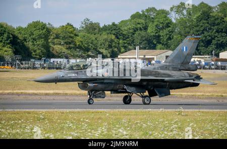 Griechenland, Hellenic Air Force F-16 Fighting Falcon, Zeus Demo Team beim Royal International Tattoo Stockfoto