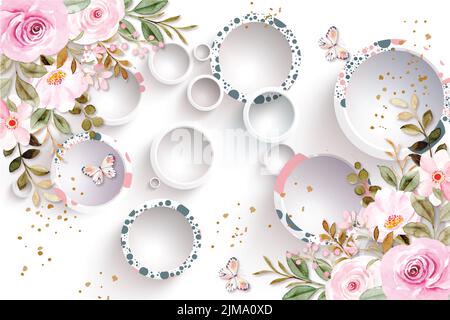 Benutzerdefinierte 3D-Wand Wandbild - Bild Stockfoto