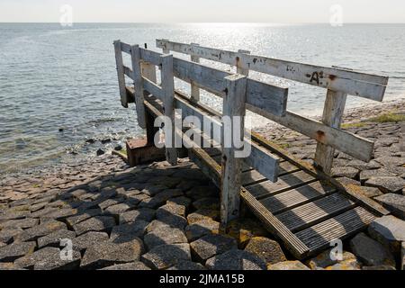 Kontrolldock auf einem Wasser luis auf der Insel Vlieland Stockfoto