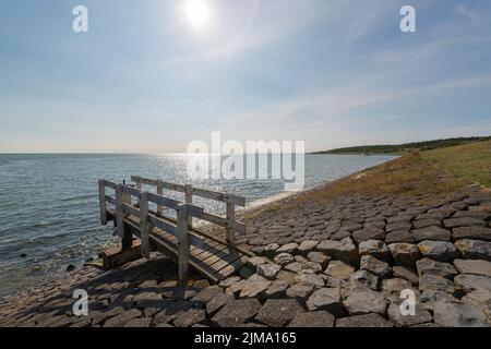 Kontrolldock auf einem Wasser luis auf der Insel Vlieland Stockfoto