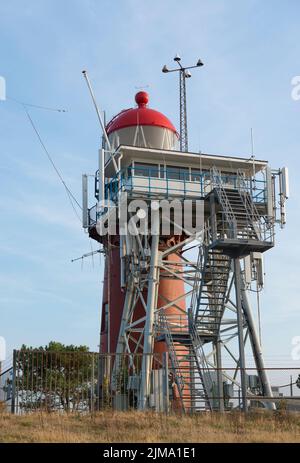 Leuchtturm auf der Insel Vlieland Stockfoto