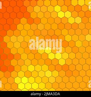 Geometrie Hexagon Wand Textur Hintergrund mehrfarbige Wabenmuster Tapete Stockfoto
