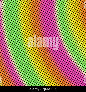 Abstrakte geometrische bunte runde Form Polka Punkt Muster mit mehrfarbigen Hintergrund Kunst Illustration Stockfoto