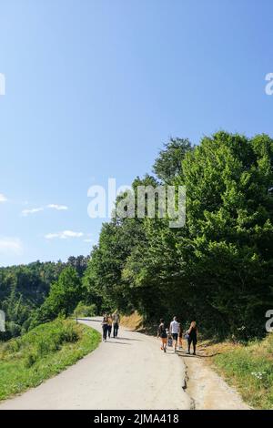 Slowenien, Ljubljana, Blick von der Burg Predjama Stockfoto