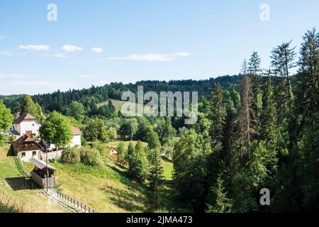 Slowenien, Ljubljana, Blick von der Burg Predjama Stockfoto