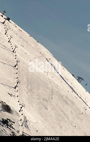 Veleta Skipiste, in der Sierra Nevada Station - Granada - Spanien. Stockfoto