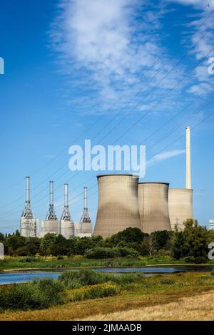 Werne, Nordrhein-Westfalen, Deutschland - Erdgaskraftwerk, Dampfkraftwerk, RWE Generation SE Gersteinwerk. Kombinierter Zyklus, Gas A Stockfoto