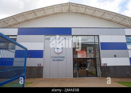 Cardiff City FC Foundation Community Facility. Jugendtraining. Stockfoto