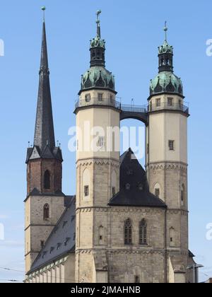 Halle - Marktkirche Unser Lieben Frauen, Deutschland Stockfoto