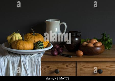 Stillleben nach einem Gemälde eines alten Malers Stockfoto