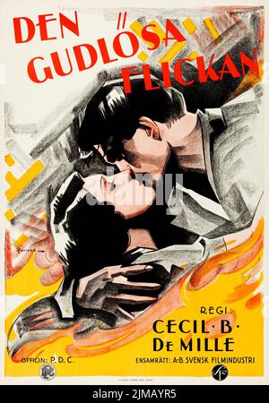 Das Gottlose Mädchen (Svensk Filmindustri, 1929). Schwedisches Filmplakat. Eric Rohman-Kunstwerk Stockfoto