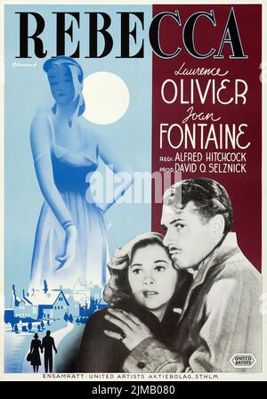 Rebecca (United Artists, 1940). Schwedisches Filmplakat. Eric Rohman-Kunstwerk Stockfoto