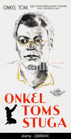 Onkel Toms Hütte (Universal, 1928). Schwedisches Filmplakat. Unkel Toms Stuga. Eric Rohman Kunstwerk. Onkel Tom Stockfoto