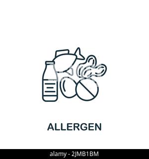 Allergen-Symbol. Monochromes einfaches Allergiesymbol für Vorlagen, Webdesign und Infografiken Stock Vektor