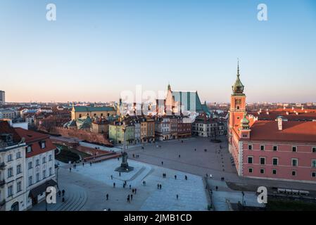 Blick vom Aussichtsturm auf die Warschauer Altstadt Stockfoto