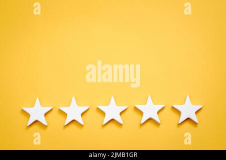 5-Sterne-Qualitätsbewertung Stockfoto