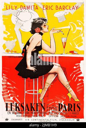 Leksaken från Paris - Red Heels (ab Continental Films, 1925). Originaltitel das Spielzeug von Paris. Schwedisches Filmplakat. Eric Rohman Kunstwerk. Lily Damita, Eric Barclay. Stockfoto