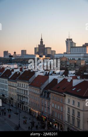 Blick vom Aussichtsturm auf die Warschauer Altstadt Stockfoto