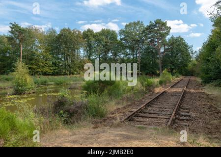 Alte Bahnlinie Borkense Kurs in den Niederlanden Stockfoto