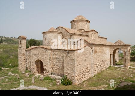 Panayia Kanakaria 6. Jahrhundert byzantinische Kirche ursprünglich mit Kanakaria Mosaiken in Lythrangomi, Insel Zypern Stockfoto