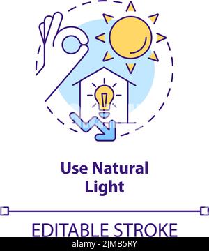 Verwenden Sie das Symbol für das Konzept des natürlichen Lichts Stock Vektor