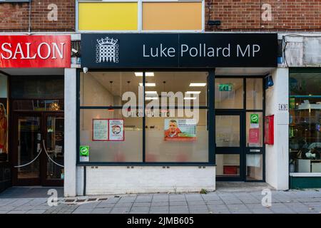 Das öffentliche Büro und die Beratungsräume von Luke Pollard, Mitglied des Parlaments für Plymouth, Sutton und Devonport Stockfoto