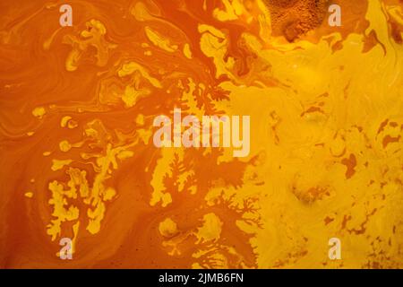 Abstrakter Baum Kronen orange malen Kunst Hintergrund Stockfoto