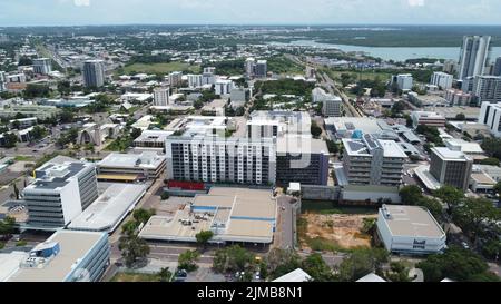 Eine Luftaufnahme von Darwin, Northern Territory, Australien bei Tageslicht Stockfoto